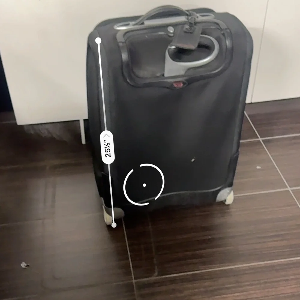 Tumi Black Softside Rolling Carry-On with Front Pocket Suitcase Luggage